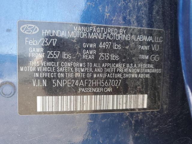 Photo 11 VIN: 5NPE24AF2HH567027 - HYUNDAI SONATA 