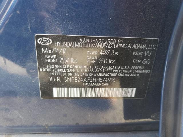 Photo 9 VIN: 5NPE24AF2HH574916 - HYUNDAI SONATA SE 