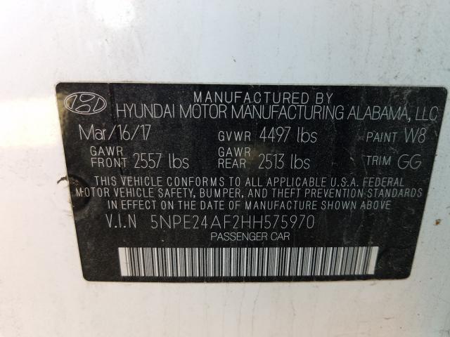 Photo 9 VIN: 5NPE24AF2HH575970 - HYUNDAI SONATA SE 