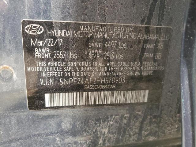 Photo 9 VIN: 5NPE24AF2HH578903 - HYUNDAI SONATA SE 