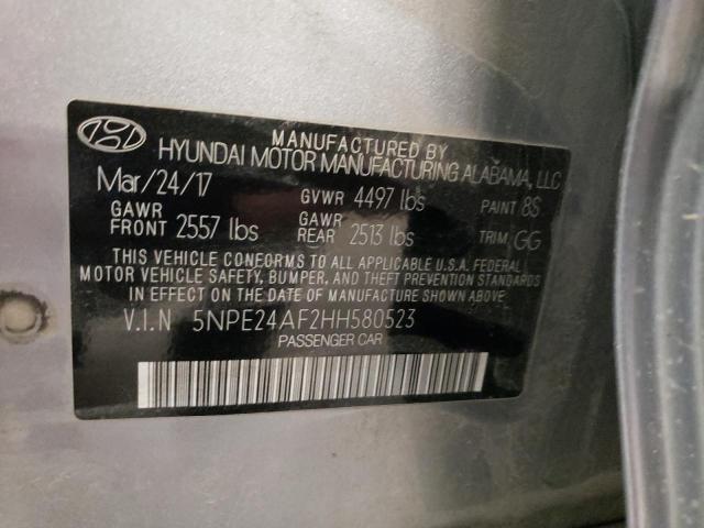 Photo 11 VIN: 5NPE24AF2HH580523 - HYUNDAI SONATA 