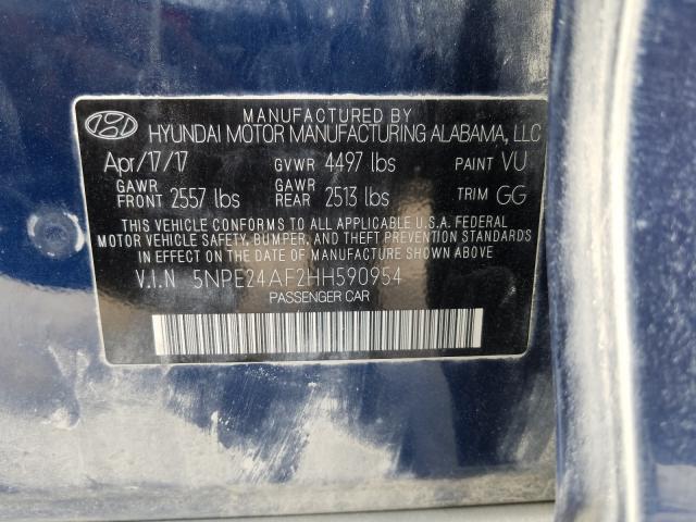 Photo 9 VIN: 5NPE24AF2HH590954 - HYUNDAI SONATA 