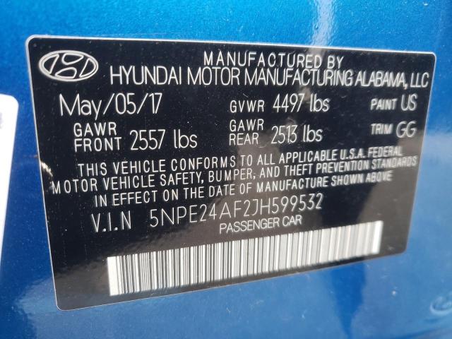 Photo 9 VIN: 5NPE24AF2JH599532 - HYUNDAI SONATA SE 