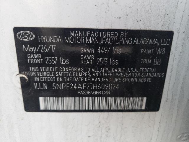 Photo 11 VIN: 5NPE24AF2JH609024 - HYUNDAI SONATA SE 