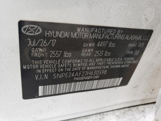 Photo 11 VIN: 5NPE24AF2JH630598 - HYUNDAI SONATA SE 