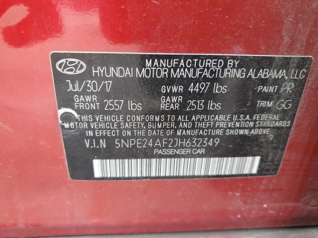 Photo 11 VIN: 5NPE24AF2JH632349 - HYUNDAI SONATA 