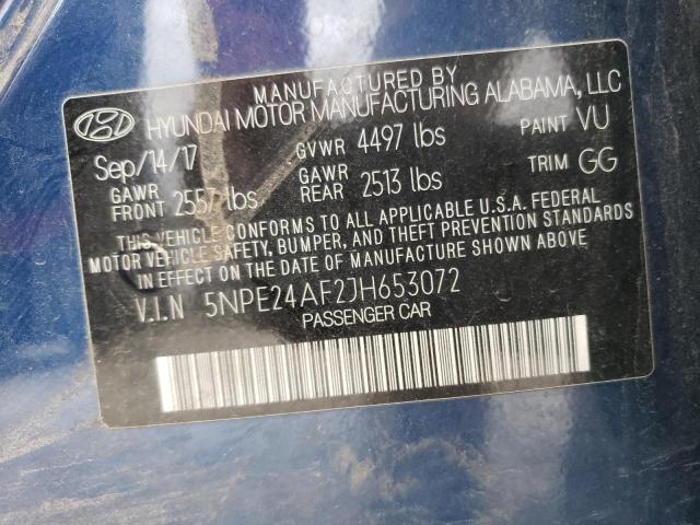 Photo 9 VIN: 5NPE24AF2JH653072 - HYUNDAI SONATA SE 