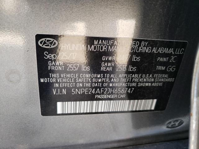 Photo 11 VIN: 5NPE24AF2JH656747 - HYUNDAI SONATA SE 