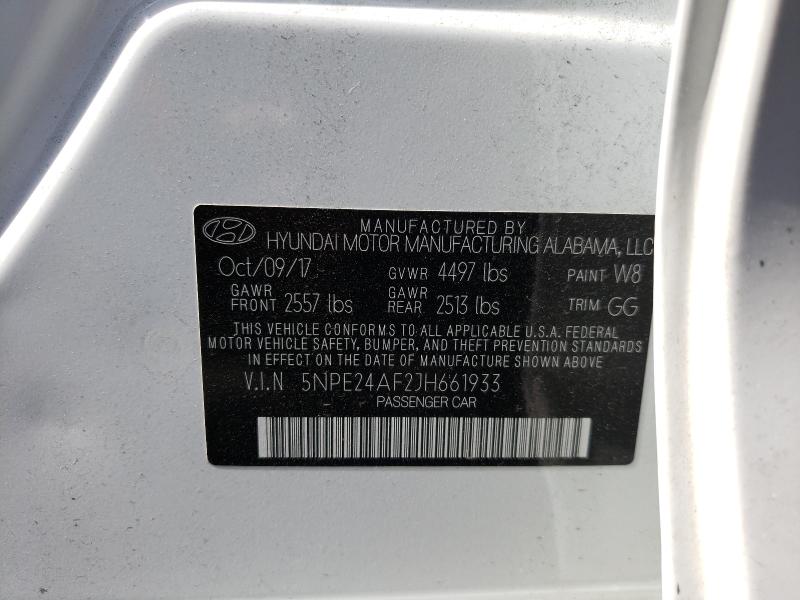 Photo 9 VIN: 5NPE24AF2JH661933 - HYUNDAI SONATA SE 