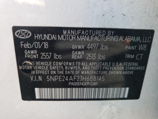 Photo 9 VIN: 5NPE24AF2JH688145 - HYUNDAI SONATA SE 