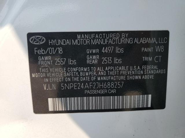 Photo 12 VIN: 5NPE24AF2JH688257 - HYUNDAI SONATA SE 