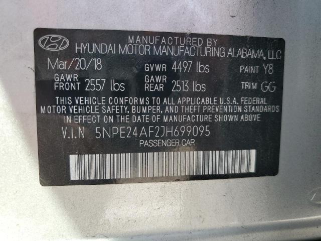 Photo 11 VIN: 5NPE24AF2JH699095 - HYUNDAI SONATA SE 