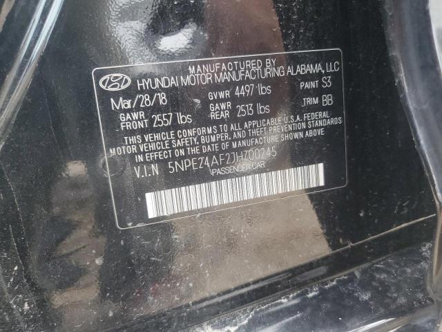 Photo 11 VIN: 5NPE24AF2JH700245 - HYUNDAI SONATA 