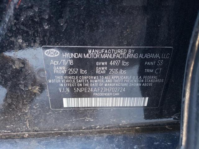 Photo 11 VIN: 5NPE24AF2JH702724 - HYUNDAI SONATA 