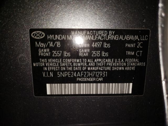 Photo 9 VIN: 5NPE24AF2JH712931 - HYUNDAI SONATA 