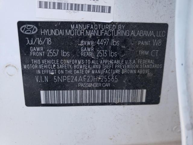 Photo 9 VIN: 5NPE24AF2JH725565 - HYUNDAI SONATA SE 