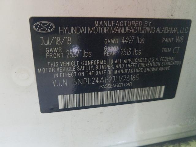 Photo 9 VIN: 5NPE24AF2JH726165 - HYUNDAI SONATA SE 