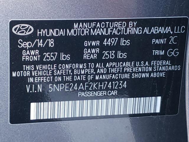 Photo 9 VIN: 5NPE24AF2KH741234 - HYUNDAI SONATA SE 