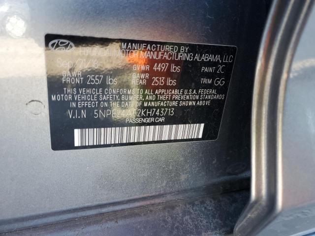 Photo 11 VIN: 5NPE24AF2KH743713 - HYUNDAI SONATA 