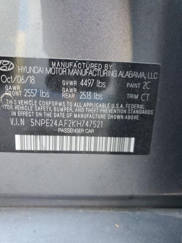 Photo 11 VIN: 5NPE24AF2KH747521 - HYUNDAI SONATA 