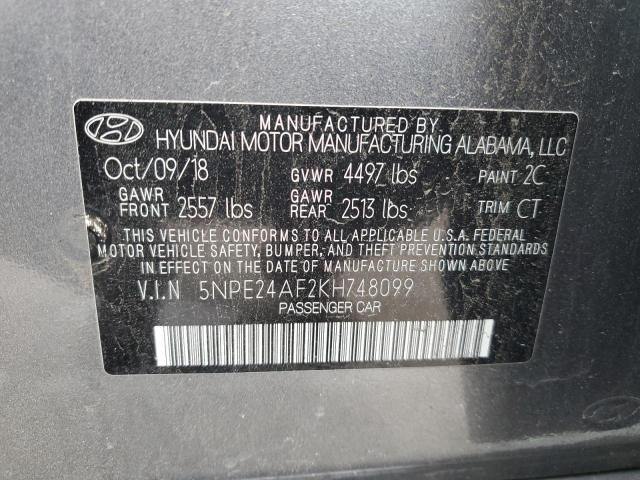 Photo 11 VIN: 5NPE24AF2KH748099 - HYUNDAI SONATA SE 