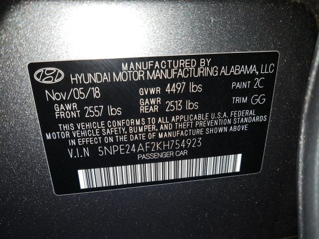 Photo 9 VIN: 5NPE24AF2KH754923 - HYUNDAI SONATA SE 