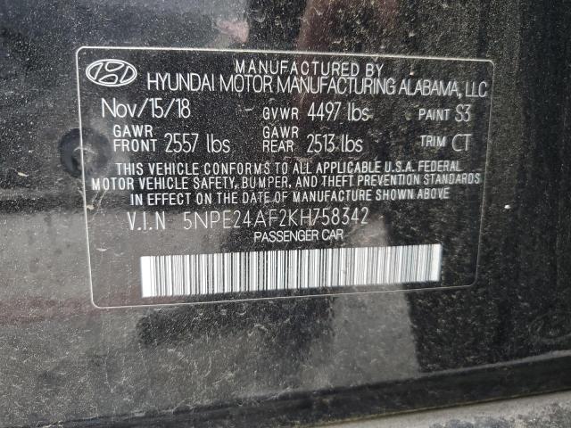 Photo 11 VIN: 5NPE24AF2KH758342 - HYUNDAI SONATA SE 