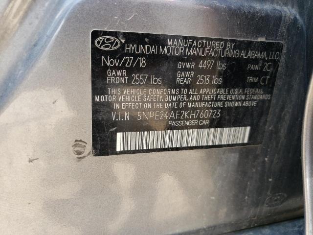 Photo 11 VIN: 5NPE24AF2KH760723 - HYUNDAI SONATA SE 