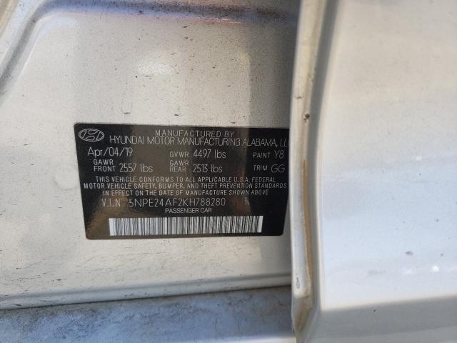 Photo 9 VIN: 5NPE24AF2KH788280 - HYUNDAI SONATA SE 