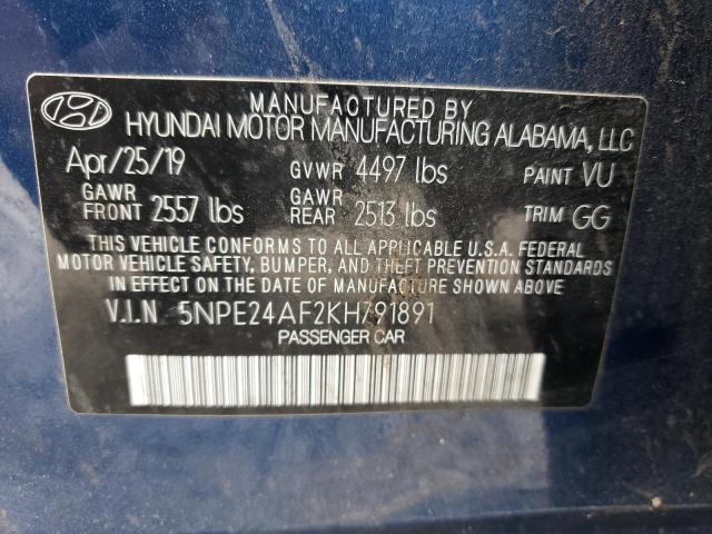 Photo 9 VIN: 5NPE24AF2KH791891 - HYUNDAI SONATA SE 