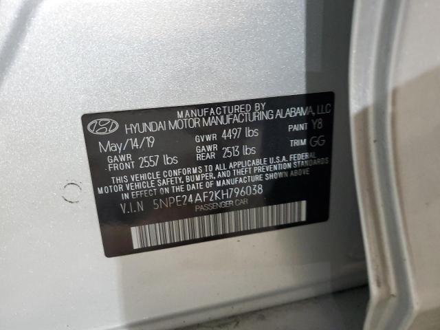 Photo 11 VIN: 5NPE24AF2KH796038 - HYUNDAI SONATA SE 