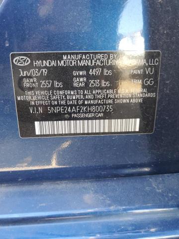 Photo 11 VIN: 5NPE24AF2KH800735 - HYUNDAI SONATA SE 