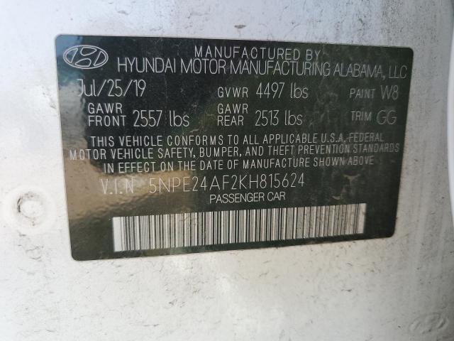 Photo 11 VIN: 5NPE24AF2KH815624 - HYUNDAI SONATA SE 