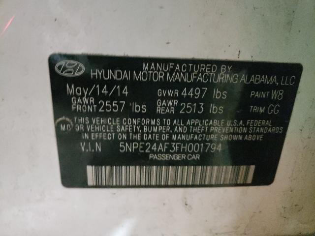 Photo 9 VIN: 5NPE24AF3FH001794 - HYUNDAI SONATA SE 