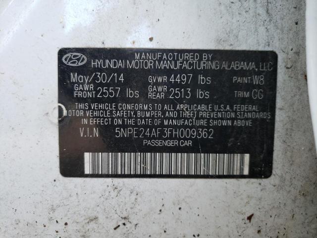 Photo 9 VIN: 5NPE24AF3FH009362 - HYUNDAI SONATA SE 