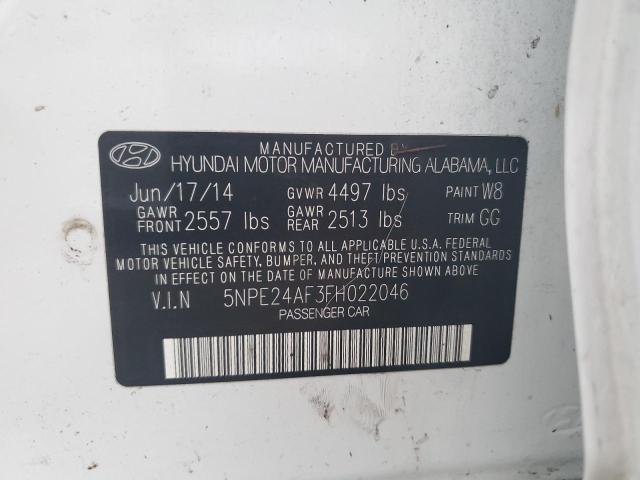 Photo 12 VIN: 5NPE24AF3FH022046 - HYUNDAI SONATA SE 