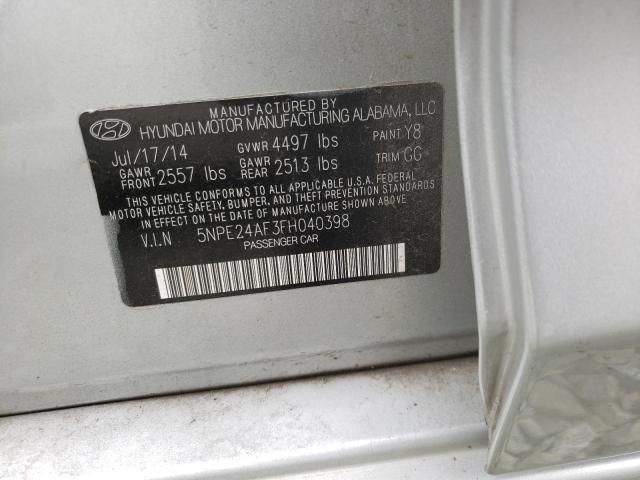 Photo 9 VIN: 5NPE24AF3FH040398 - HYUNDAI SONATA SE 