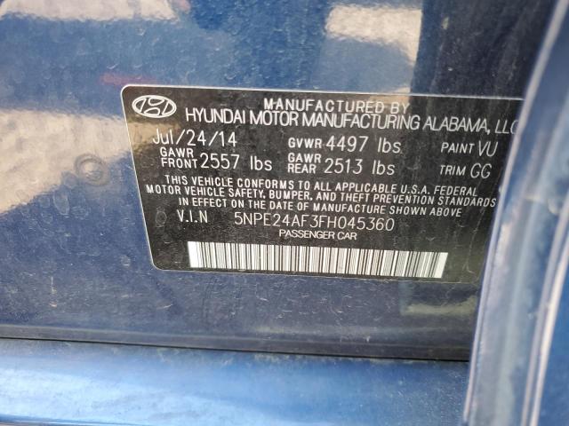 Photo 9 VIN: 5NPE24AF3FH045360 - HYUNDAI SONATA SE 