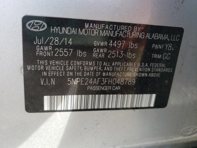 Photo 9 VIN: 5NPE24AF3FH048789 - HYUNDAI SONATA SE 