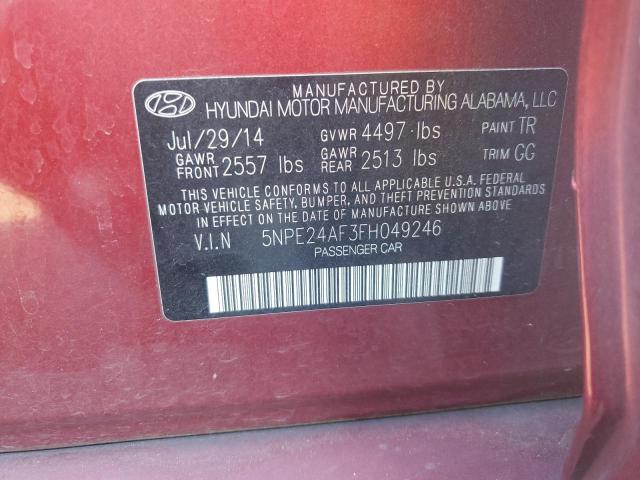 Photo 11 VIN: 5NPE24AF3FH049246 - HYUNDAI SONATA SE 