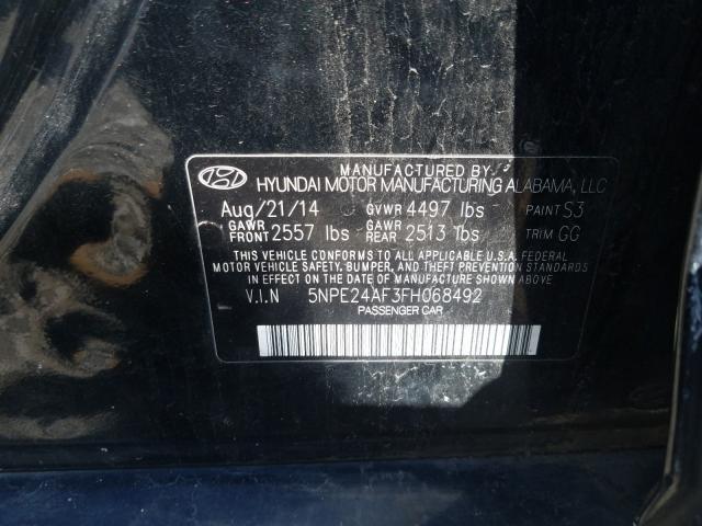 Photo 9 VIN: 5NPE24AF3FH068492 - HYUNDAI SONATA SE 