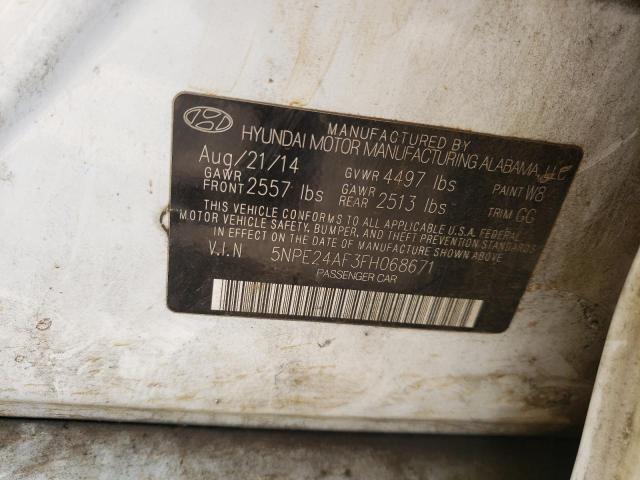 Photo 11 VIN: 5NPE24AF3FH068671 - HYUNDAI SONATA SE 