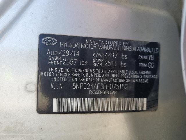 Photo 12 VIN: 5NPE24AF3FH075152 - HYUNDAI SONATA 