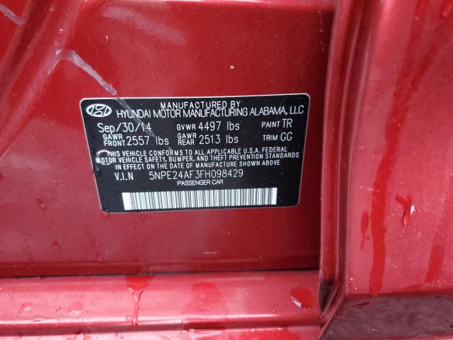 Photo 12 VIN: 5NPE24AF3FH098429 - HYUNDAI SONATA SE 