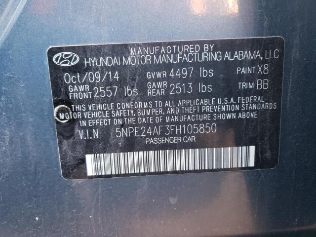 Photo 9 VIN: 5NPE24AF3FH105850 - HYUNDAI SONATA SE 