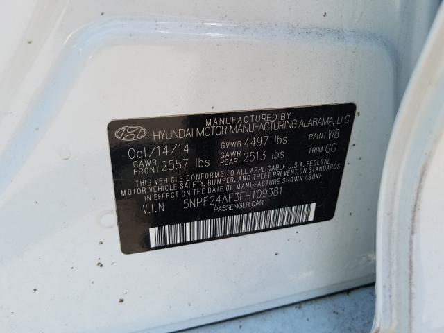 Photo 9 VIN: 5NPE24AF3FH109381 - HYUNDAI SONATA SE 