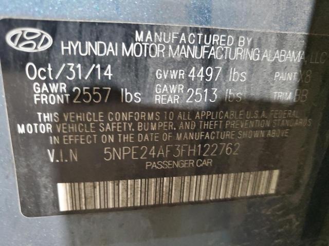 Photo 11 VIN: 5NPE24AF3FH122762 - HYUNDAI SONATA SE 