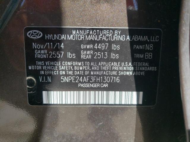 Photo 9 VIN: 5NPE24AF3FH130716 - HYUNDAI SONATA SE 