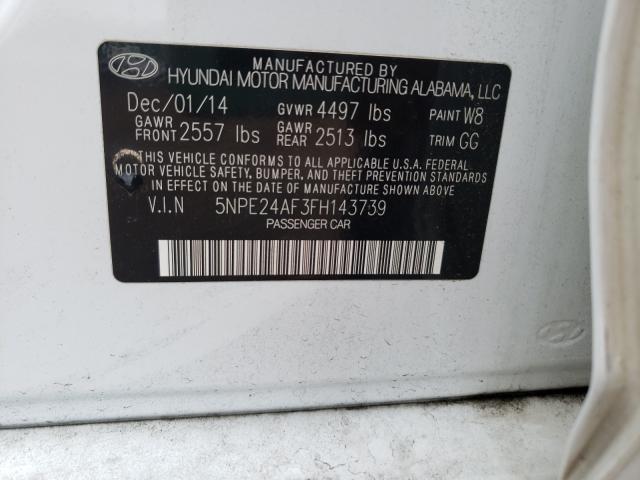 Photo 9 VIN: 5NPE24AF3FH143739 - HYUNDAI SONATA SE 