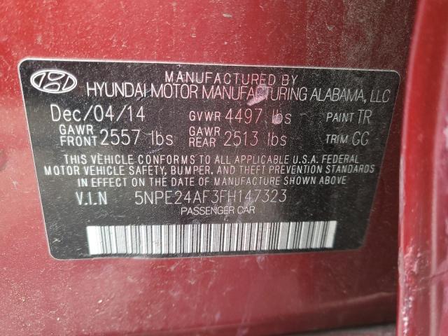 Photo 11 VIN: 5NPE24AF3FH147323 - HYUNDAI SONATA 